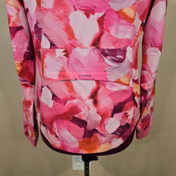 Women's Athleta Pink Floral "Run With It Printed Jacket" | Size Medium - Picture 9 of 12